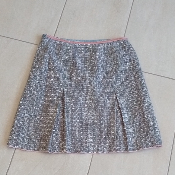 Chic Tweed A-Line Skirt in Brown and Cream - Picture 12 of 16